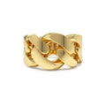 14K Chunky Cuban Curb Chain Link Ring by Orlina Fine