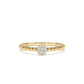 14K Gold Beaded Floral Diamond Ring by Orlina Fine