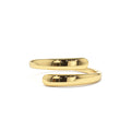 14K Plain Gold Crossover Ring by Orlina Fine