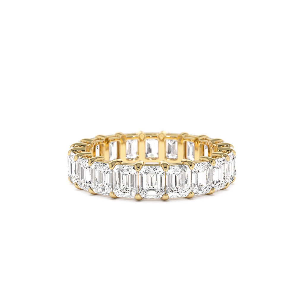 4.5 CTW 14K Prong Setting Full Eternity Emerald Lab Grown Diamond Ring by Orlina Fine