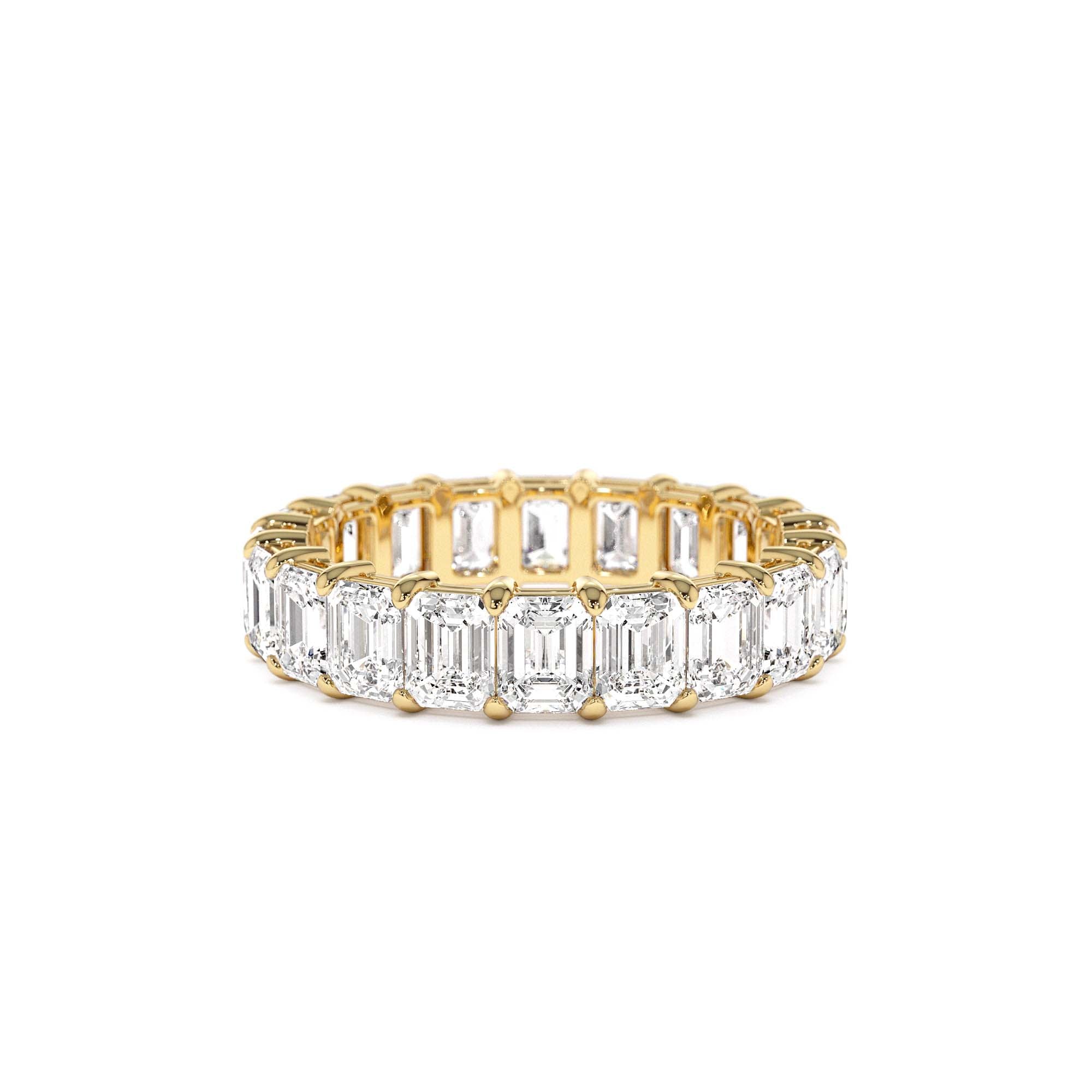 4.5 CTW 14K Prong Setting Full Eternity Emerald Lab Grown Diamond Ring by Orlina Fine