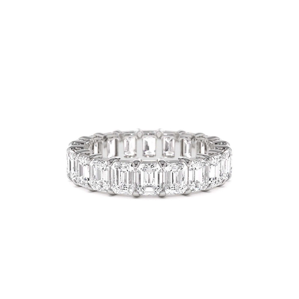 4.5 CTW 14K Prong Setting Full Eternity Emerald Lab Grown Diamond Ring - view 2