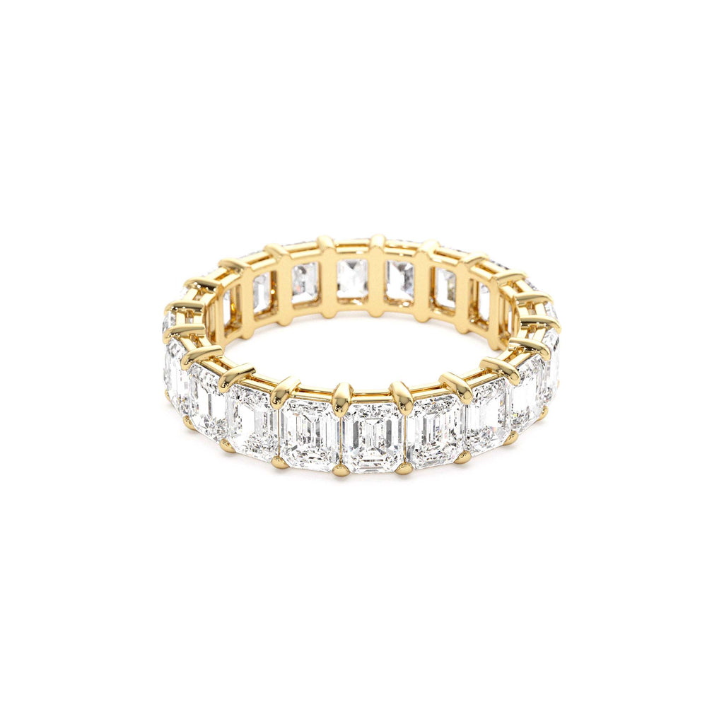 4.5 CTW 14K Prong Setting Full Eternity Emerald Lab Grown Diamond Ring - view 4