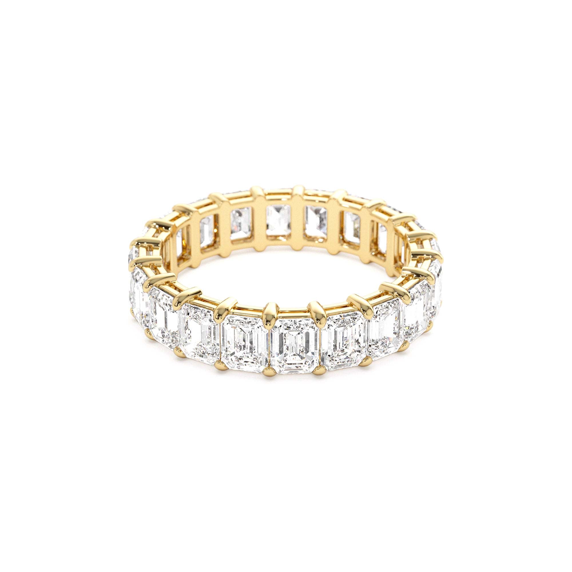 4.5 CTW 14K Prong Setting Full Eternity Emerald Lab Grown Diamond Ring - view 4