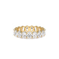 3.5 CTW 14K Prong Setting Full Eternity Oval Shape Lab Grown Diamond Ring by Orlina Fine