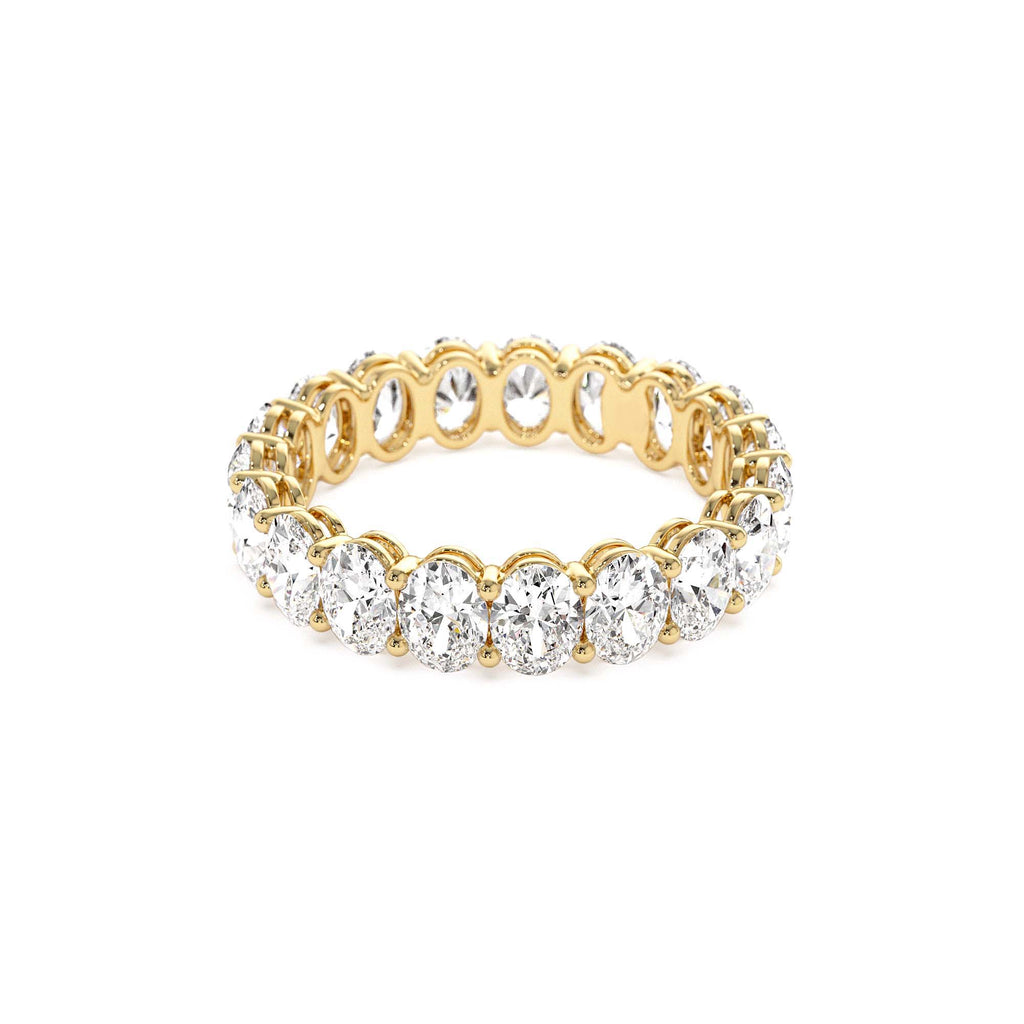 3.5 CTW 14K Prong Setting Full Eternity Oval Shape Lab Grown Diamond Ring - view 4