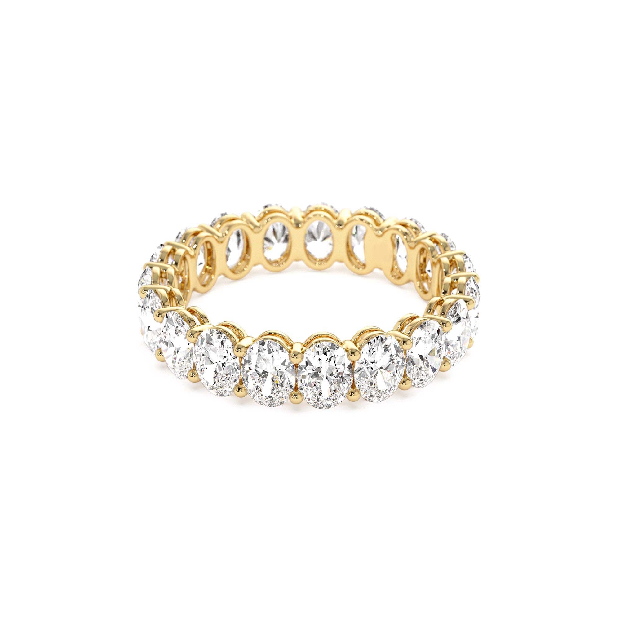 3.5 CTW 14K Prong Setting Full Eternity Oval Shape Lab Grown Diamond Ring - view 4