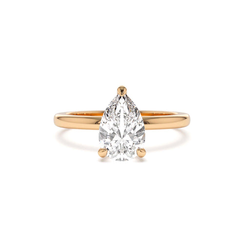0.75 - 1.50 CTW 14K Prong Setting Pear Shaped Lab Grown Diamond Engagement Ring - view 2