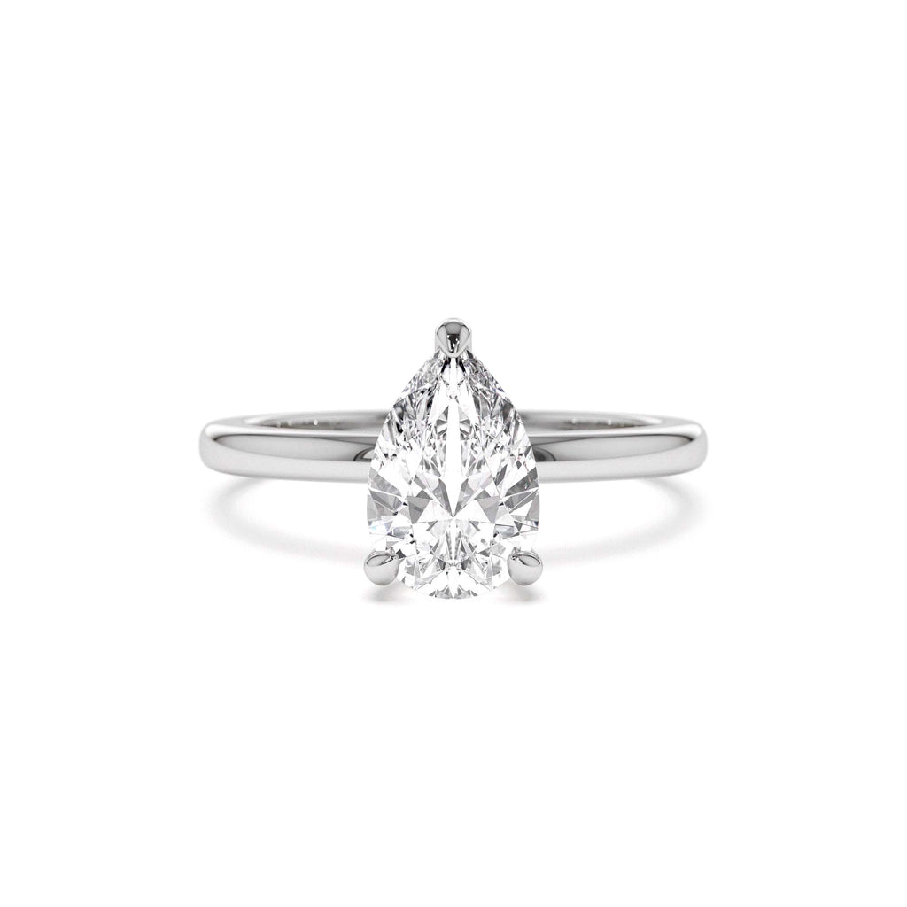 0.75 - 1.50 CTW 14K Prong Setting Pear Shaped Lab Grown Diamond Engagement Ring - view 3