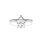 0.75 - 1.50 CTW 14K Prong Setting Pear Shaped Lab Grown Diamond Engagement Ring - view 3