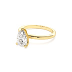 0.75 - 1.50 CTW 14K Prong Setting Pear Shaped Lab Grown Diamond Engagement Ring - view 4
