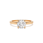 0.75 - 1.50 CTW 14K Four Prong Setting Round Shape Lab Grown Diamond Engagement Ring - view 3