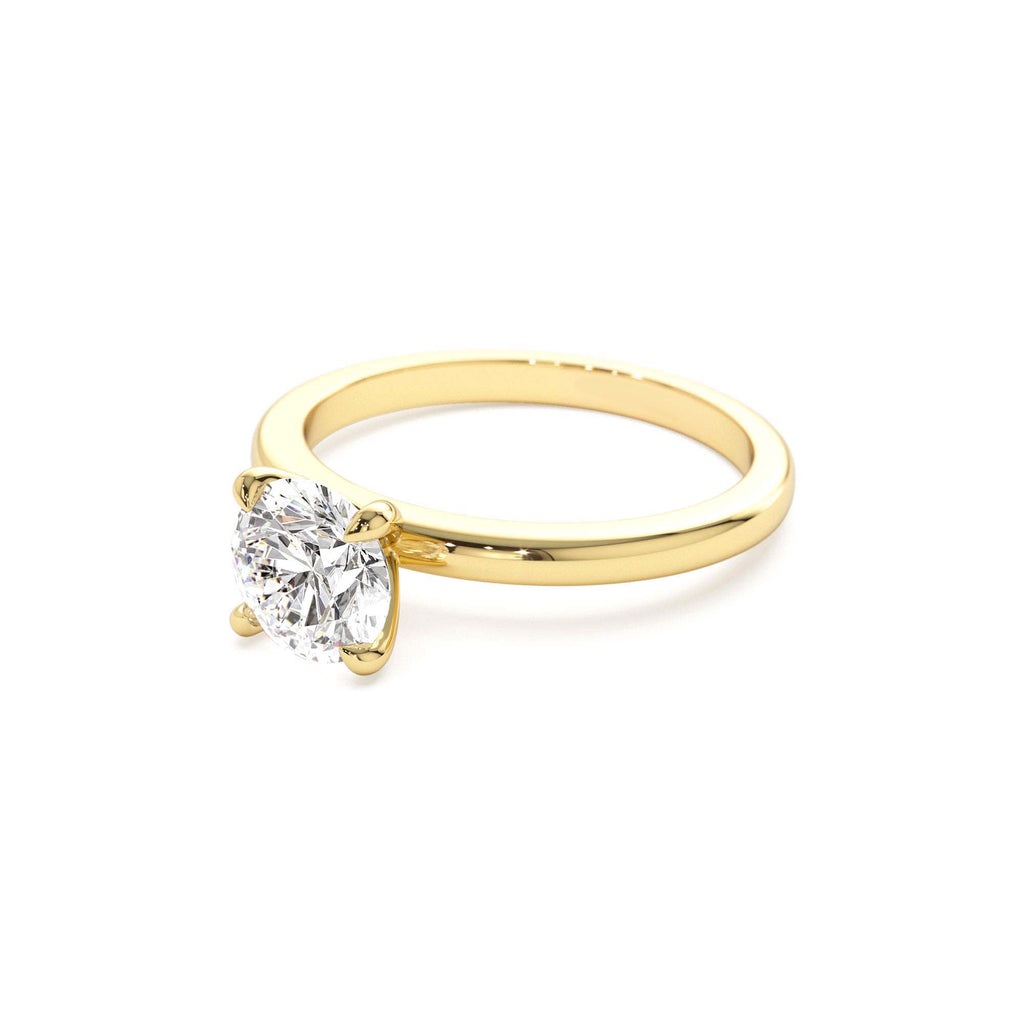 0.75 - 1.50 CTW 14K Four Prong Setting Round Shape Lab Grown Diamond Engagement Ring - view 4