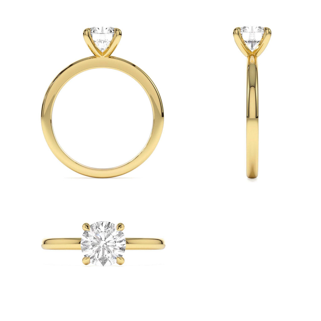 0.75 - 1.50 CTW 14K Four Prong Setting Round Shape Lab Grown Diamond Engagement Ring - view 5