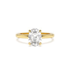 0.75 - 1.50 CTW 14K Four Prong Setting Oval Shaped Lab Grown Diamond Engagement Ring by Orlina Fine