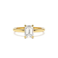 0.75 - 1.50 CTW 14K Four Prong Setting Emerald Cut Lab Grown Diamond Engagement Ring by Orlina Fine