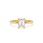 0.75 - 1.50 CTW 14K Four Prong Setting Emerald Cut Lab Grown Diamond Engagement Ring by Orlina Fine