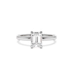 0.75 - 1.50 CTW 14K Four Prong Setting Emerald Cut Lab Grown Diamond Engagement Ring - view 2