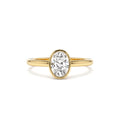 0.75 - 1.50 CTW 14K Bezel Setting Oval Shaped Lab Grown Diamond Engagement Ring by Orlina Fine