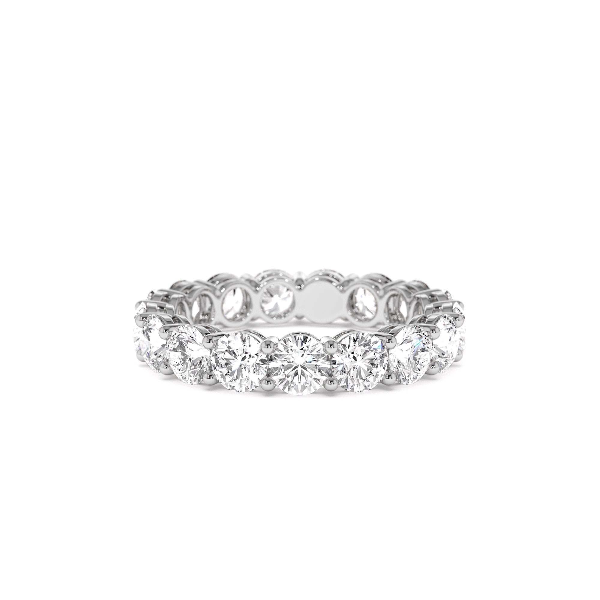 3.25 CTW 14K Prong Setting Full Eternity Round Lab Grown Diamond Ring - view 2