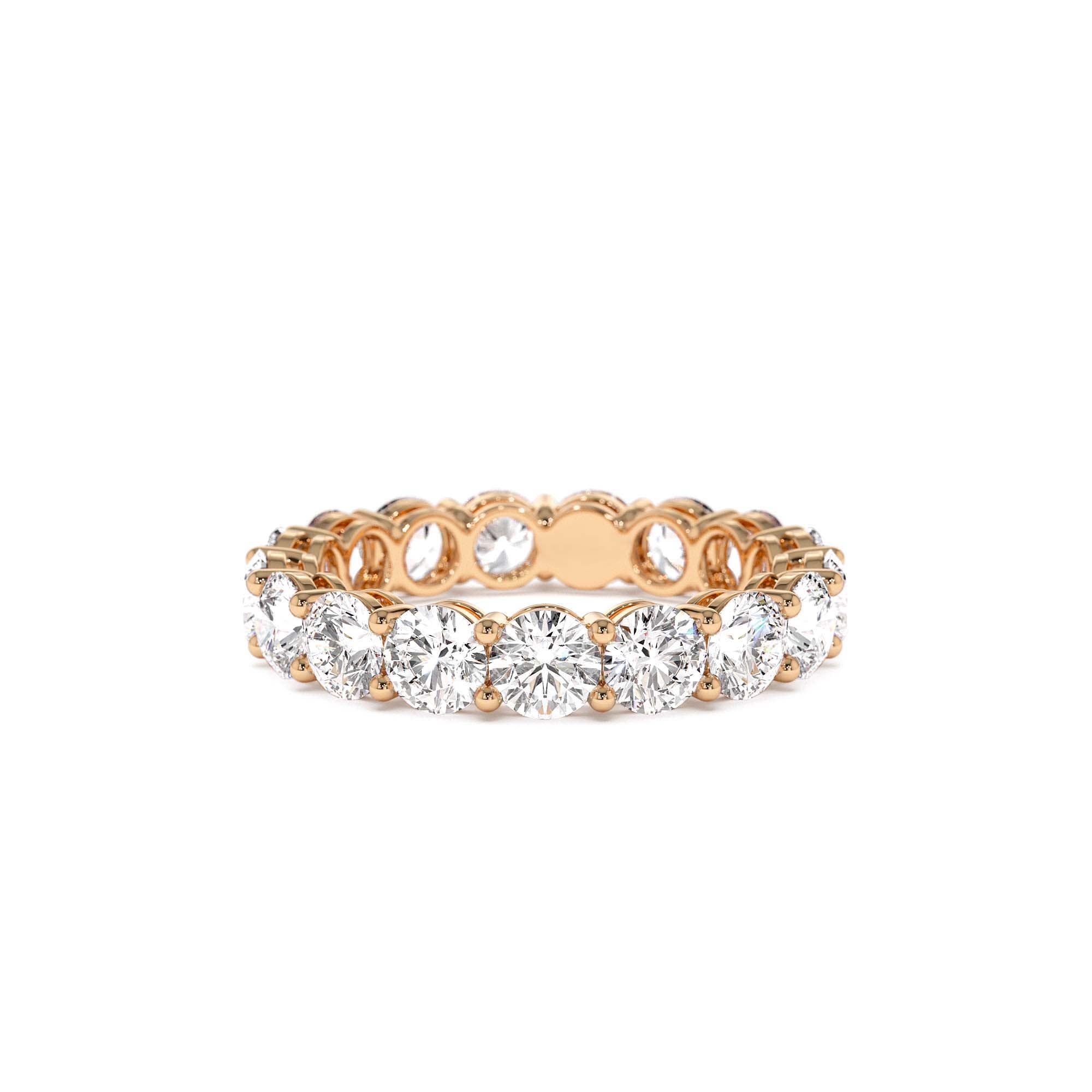3.25 CTW 14K Prong Setting Full Eternity Round Lab Grown Diamond Ring - view 3