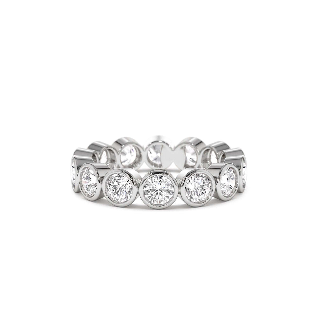 2.95 CTW 14K Bezel Setting Full Eternity Round Lab Grown Diamond Ring - view 2