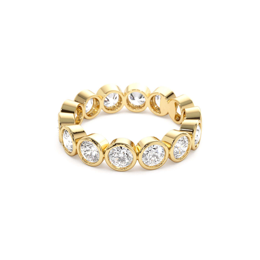 2.95 CTW 14K Bezel Setting Full Eternity Round Lab Grown Diamond Ring - view 4