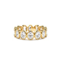 2.75 CTW 14K Bezel Setting Full Eternity Oval Shape Lab Grown Diamond Ring by Orlina Fine