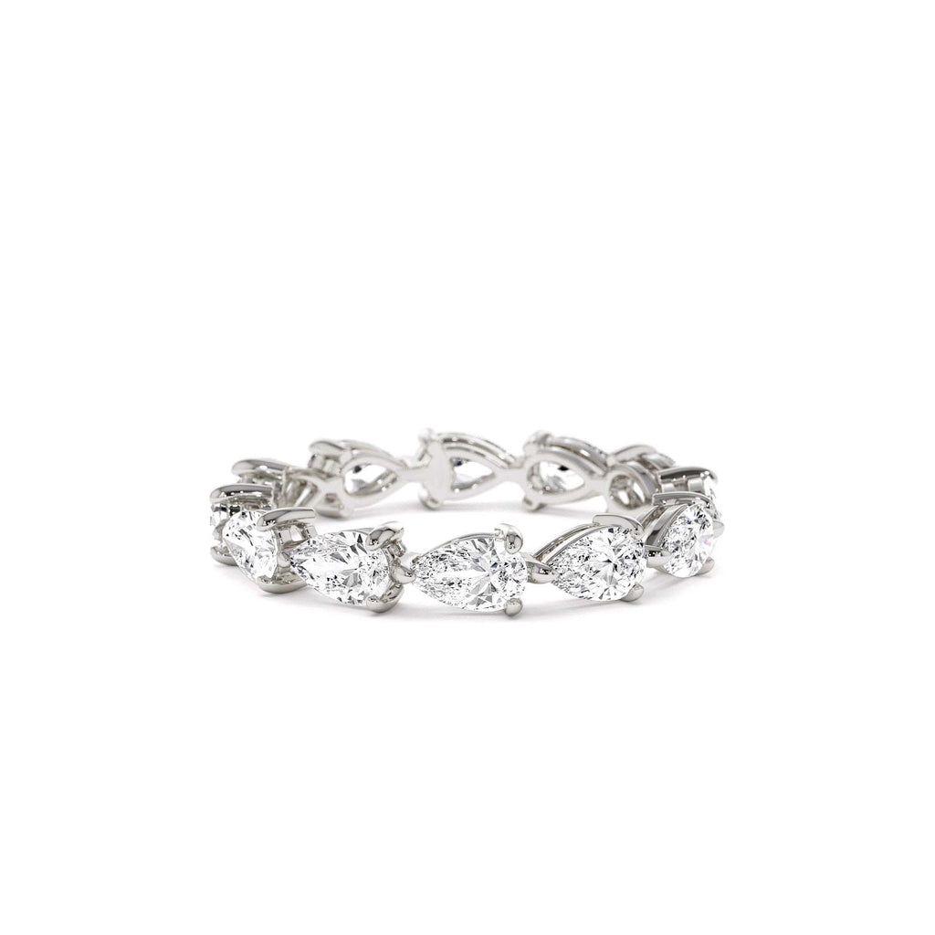 2.30 CTW 14K Pear Shape Horizontal Full Eternity Lab Grown Diamond Ring - view 2