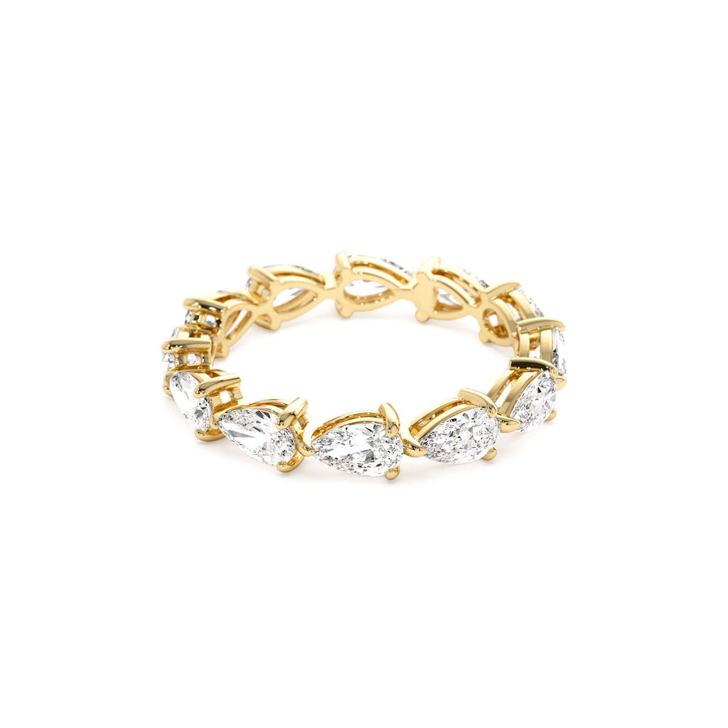 2.30 CTW 14K Pear Shape Horizontal Full Eternity Lab Grown Diamond Ring - view 4