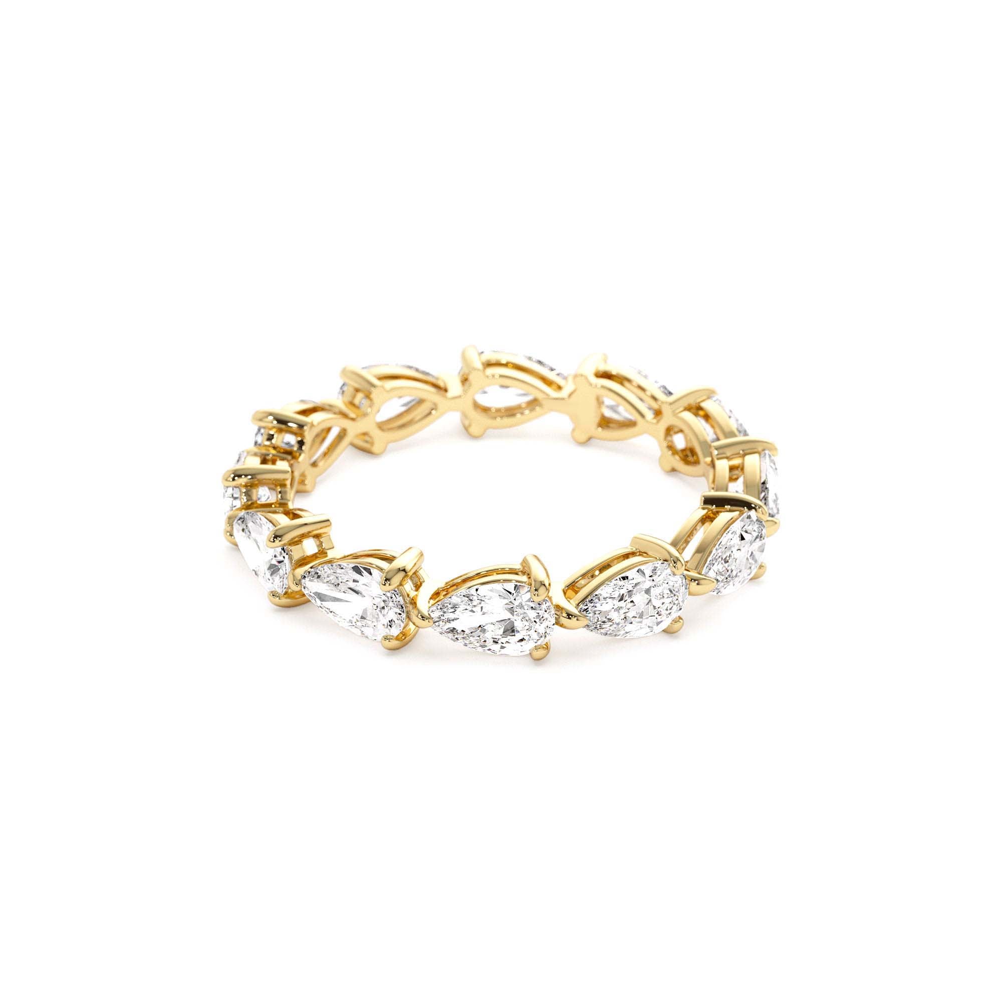 2.30 CTW 14K Pear Shape Horizontal Full Eternity Lab Grown Diamond Ring - view 4