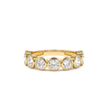 1.75 CTW 14K Bezel Setting Nine Stone Round Lab Grown Diamond Wedding Ring by Orlina Fine