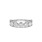 1.75 CTW 14K Bezel Setting Nine Stone Round Lab Grown Diamond Wedding Ring - view 2