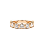 1.75 CTW 14K Bezel Setting Nine Stone Round Lab Grown Diamond Wedding Ring - view 3