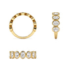 1.75 CTW 14K Bezel Setting Nine Stone Oval Shape Lab Grown Diamond Ring - view 5