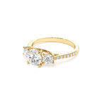 1.65 CTW 14K Three Stone with Pave Shank Round Lab Grown Diamond Engagement Ring - view 4