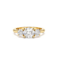 1.50 CTW 14K Round Lab Grown Diamond Three Stone Engagement Ring by Orlina Fine