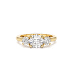1.50 CTW 14K Round Lab Grown Diamond Three Stone Engagement Ring by Orlina Fine