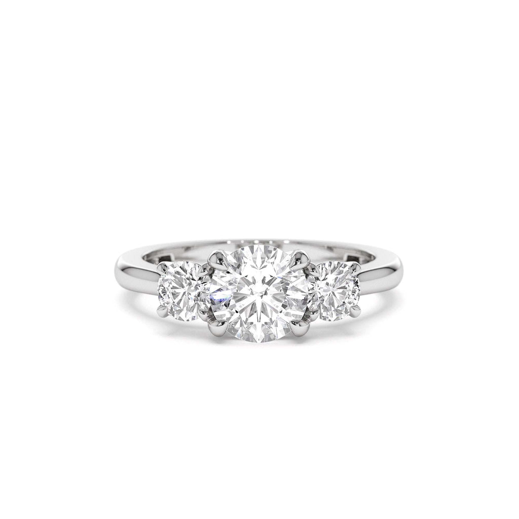 1.50 CTW 14K Round Lab Grown Diamond Three Stone Engagement Ring - view 2