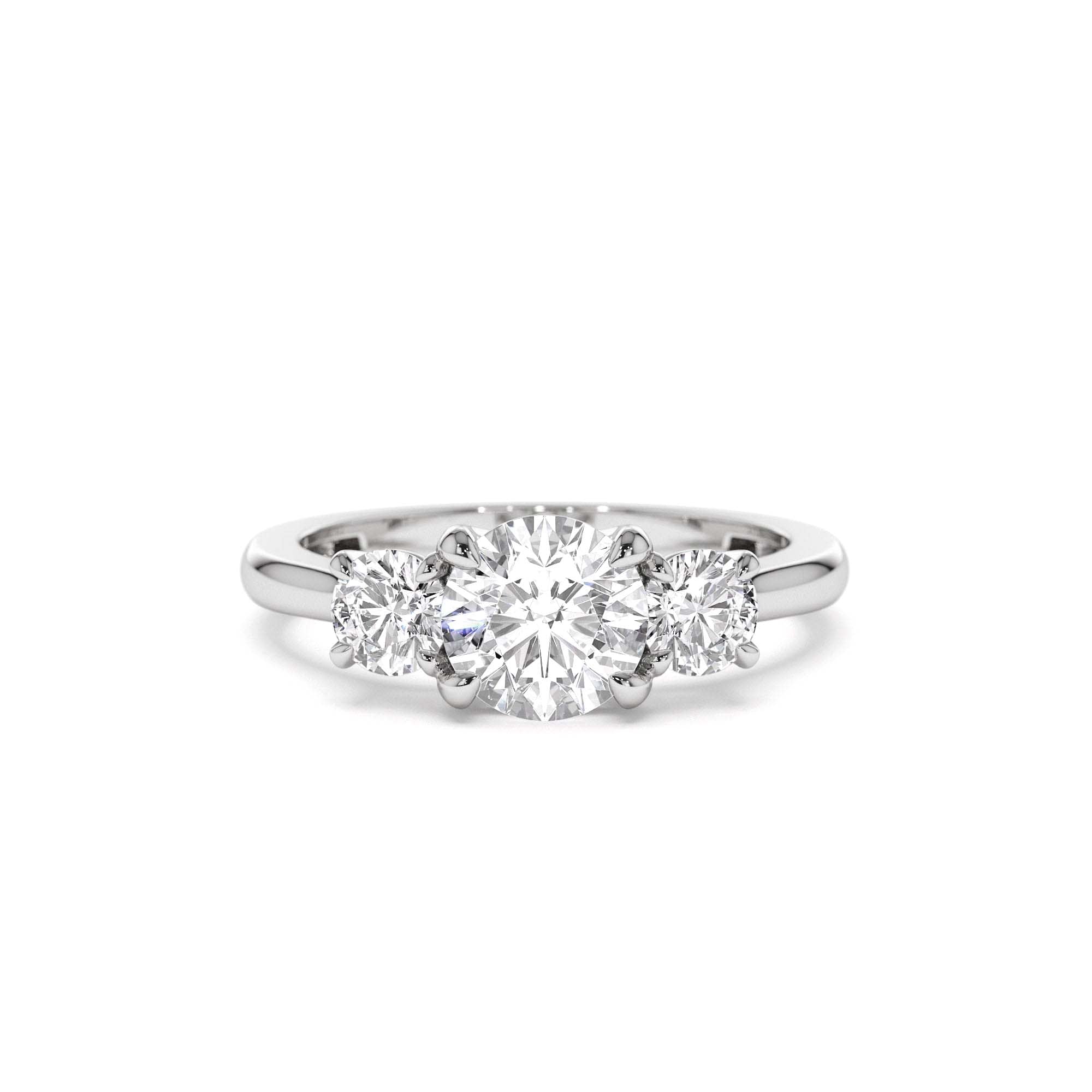 1.50 CTW 14K Round Lab Grown Diamond Three Stone Engagement Ring - view 2