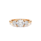 1.50 CTW 14K Round Lab Grown Diamond Three Stone Engagement Ring - view 3