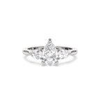 1.50 CTW 14K Pear Shaped Lab Grown Diamond Three Stone Engagement Ring - view 2