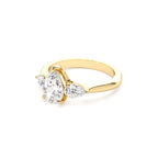 1.50 CTW 14K Pear Shaped Lab Grown Diamond Three Stone Engagement Ring - view 4