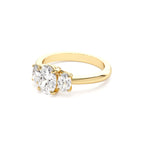 1.50 CTW 14K Oval Shape Lab Grown Diamond Three Stone Engagement Ring - view 4