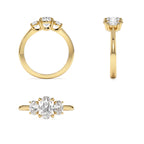 1.50 CTW 14K Oval Shape Lab Grown Diamond Three Stone Engagement Ring - view 5