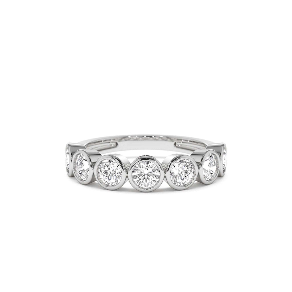 1.45 CTW 14K Bezel Setting Seven Stone Round Lab Grown Diamond Ring - view 2