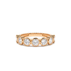 1.45 CTW 14K Bezel Setting Seven Stone Round Lab Grown Diamond Ring - view 3