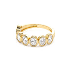 1.45 CTW 14K Bezel Setting Seven Stone Oval Shape Lab Grown Diamond Ring - view 4
