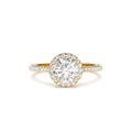 1.25 CTW 14K Halo Setting Round Brilliant Lab Grown Diamond Engagement Ring by Orlina Fine
