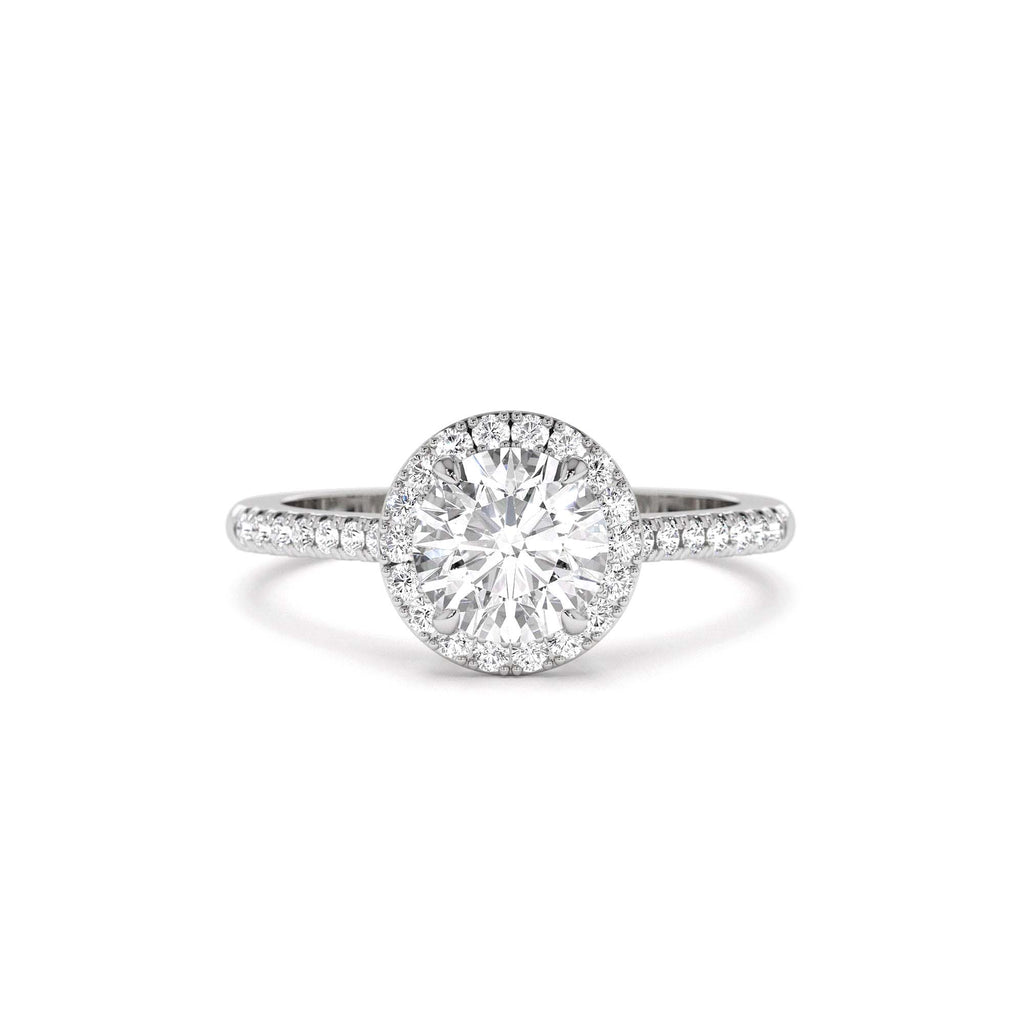 1.25 CTW 14K Halo Setting Round Brilliant Lab Grown Diamond Engagement Ring - view 2